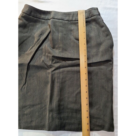 Linda Allard Ellen Tracy Wool Pencil Skirt Green Petite Size 4P Career - Picture 3 of 8